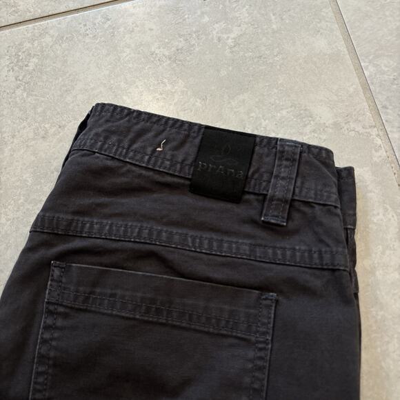 Prana Breathe Slim Fit Men Pants Hiking Outdoor Chino Performance Gray 32/32 - Picture 2 of 8